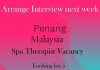 Spa Therapist Penang Malaysia - Lowongan Spa Negara Asia Terbaru
